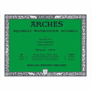 Arches Watercolor Blocks - Natural White 12 x 16 in Cold Press 300gsm (140lb)