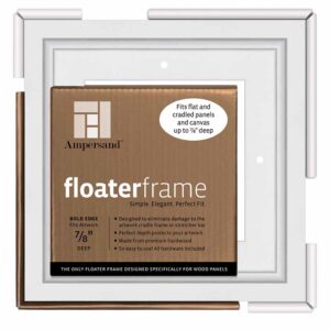 Ampersand FloaterFrames Thin - White 7/8 in Profile 6 in x 6 in