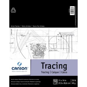 Canson Artist Series Tracing Pads - Natural White 11 x 14 in 40gsm (25lb)