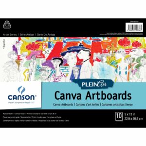 Canson Plein Air Canva Artboard - White 9 x 12 in 2 Ply (1.5mm)