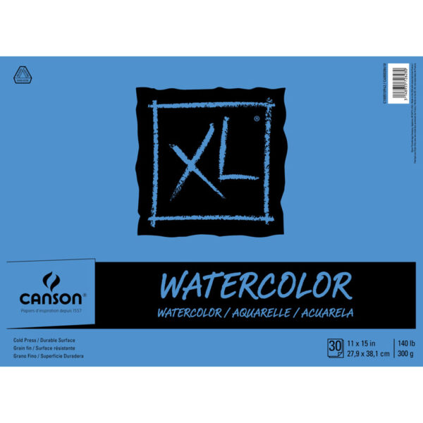 Canson XL Watercolor Pads - Natural White 11 x 15 in Cold Press 300gsm (140lb)
