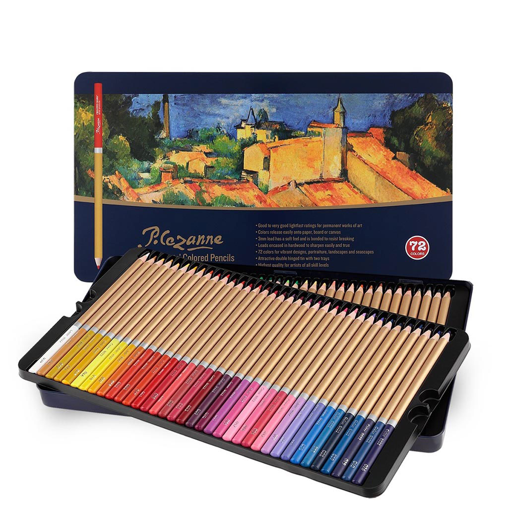 Jerry 's Artarama Jerry's Artarama Jerry's Artarama 72 Count Colored Pencil and Sharpener Bundle Set, Professional Colored Pencils for Artists Tin Set