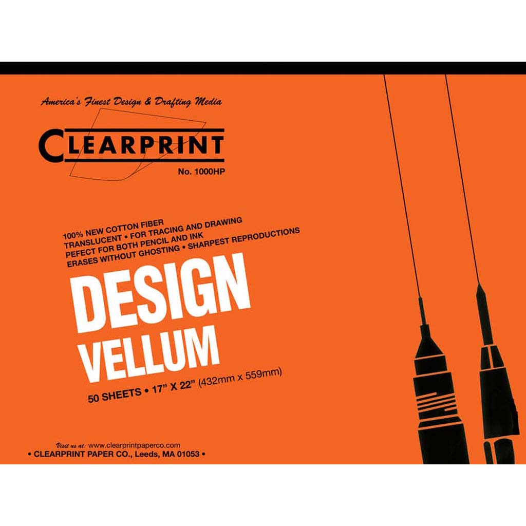 1000H Clearprint Vellum Roll Unprinted 24in x 20 yds.
