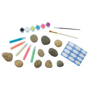 Faber Castell Glow in Dark Rock Painting Kit Content