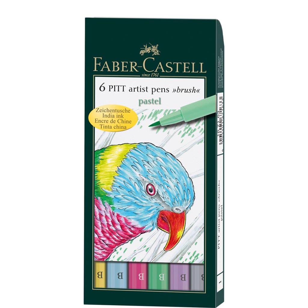 Faber-Castell Pitt Artist Pen Set of 6 - Pastel – FOUND Gallery