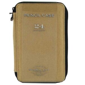 Global Art Pencil Cases - Canvas Wheat Capacity 24 Pencils