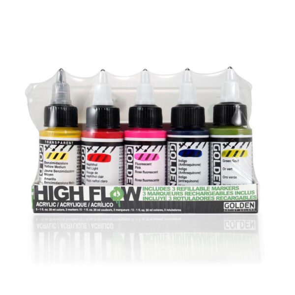 Golden High Flow Marker Set 5 x 30 ml (1 OZ)
