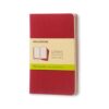 Moleskine Cahiers Journal Pocket Plain 3Pk Red 3.5X5.5 In