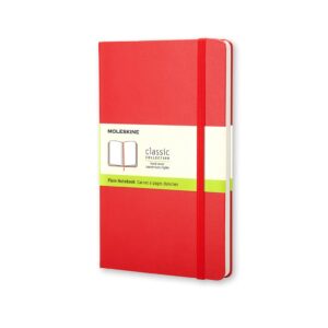 Moleskine Classic Notebook Hardcover Large Plain Red 5X8.25 In