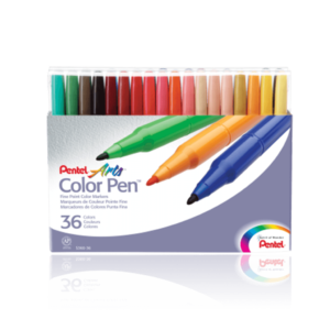 Pentel Color Pen Sets - Fiber Tip Pen Set of 36
