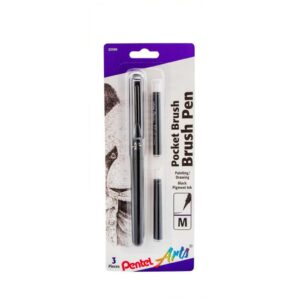 Pentel Pocket Brush Pen - Sepia Round Medium