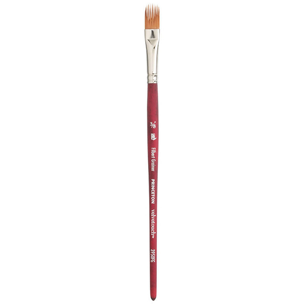Princeton Velvetouch, Series 3950, Paint Brush for Acrylic, Oil and Watercolor, Set of 4