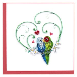 Quilled Love Birds Card