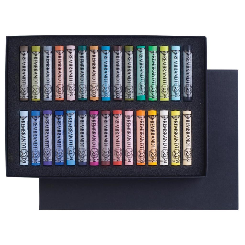 Rembrandt Soft Pastel Set - Luxe Set of 45, Assorted Colors, 15 Full Sticks  and 30 Half Sticks