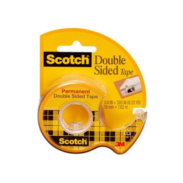 Scotch 136 Double Sided Tape Permanent 0.50in W x 250in L