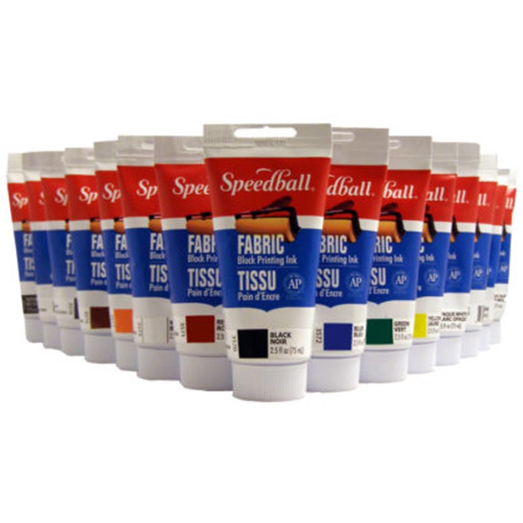 Speedball Fabric Block Printing Ink, 2.5-Ounce, Opaque White