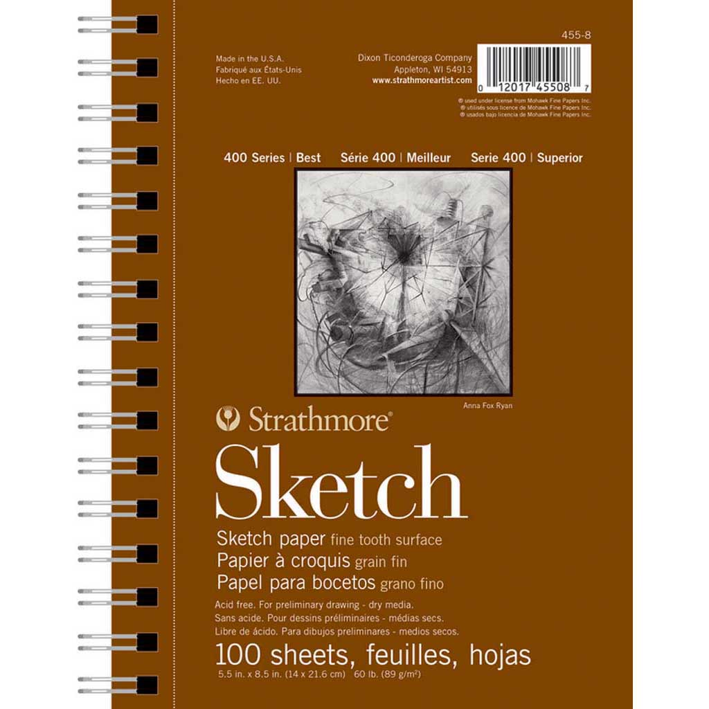 Strathmore 500 Series Charcoal Paper Pads White 12 x 18