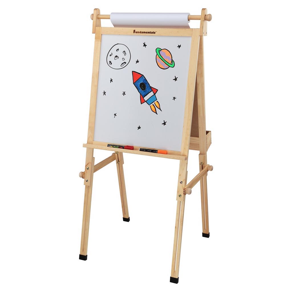 Drawing Pad for Kids Watercolor Painting Paper Chalkboard Easel White
