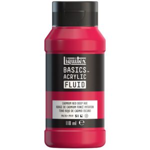 Liquitex Basics Fluid Acrylics - Cadmium Red Deep Hue 311 250ml (8.45 OZ)